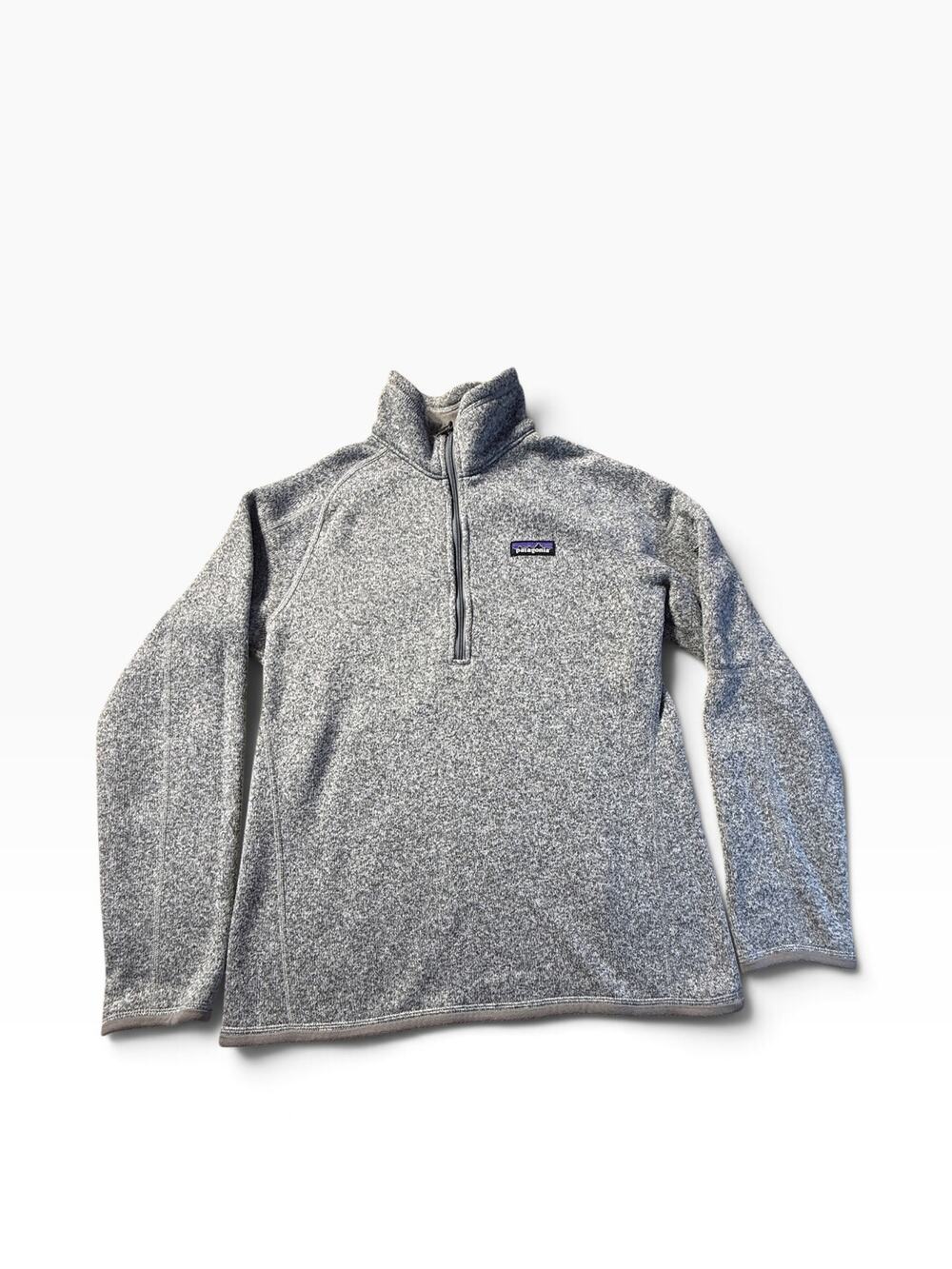 Patagonia Women’s Better Sweater 1/4 Zip Fleece Pullover Birch White M 25618